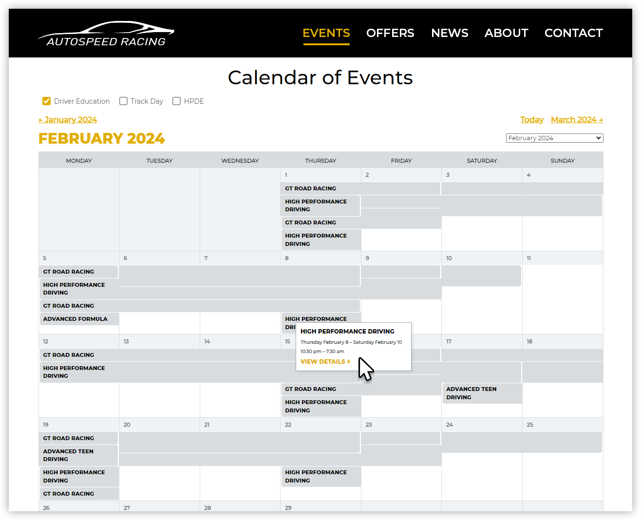 White Label Calendar Website Integration